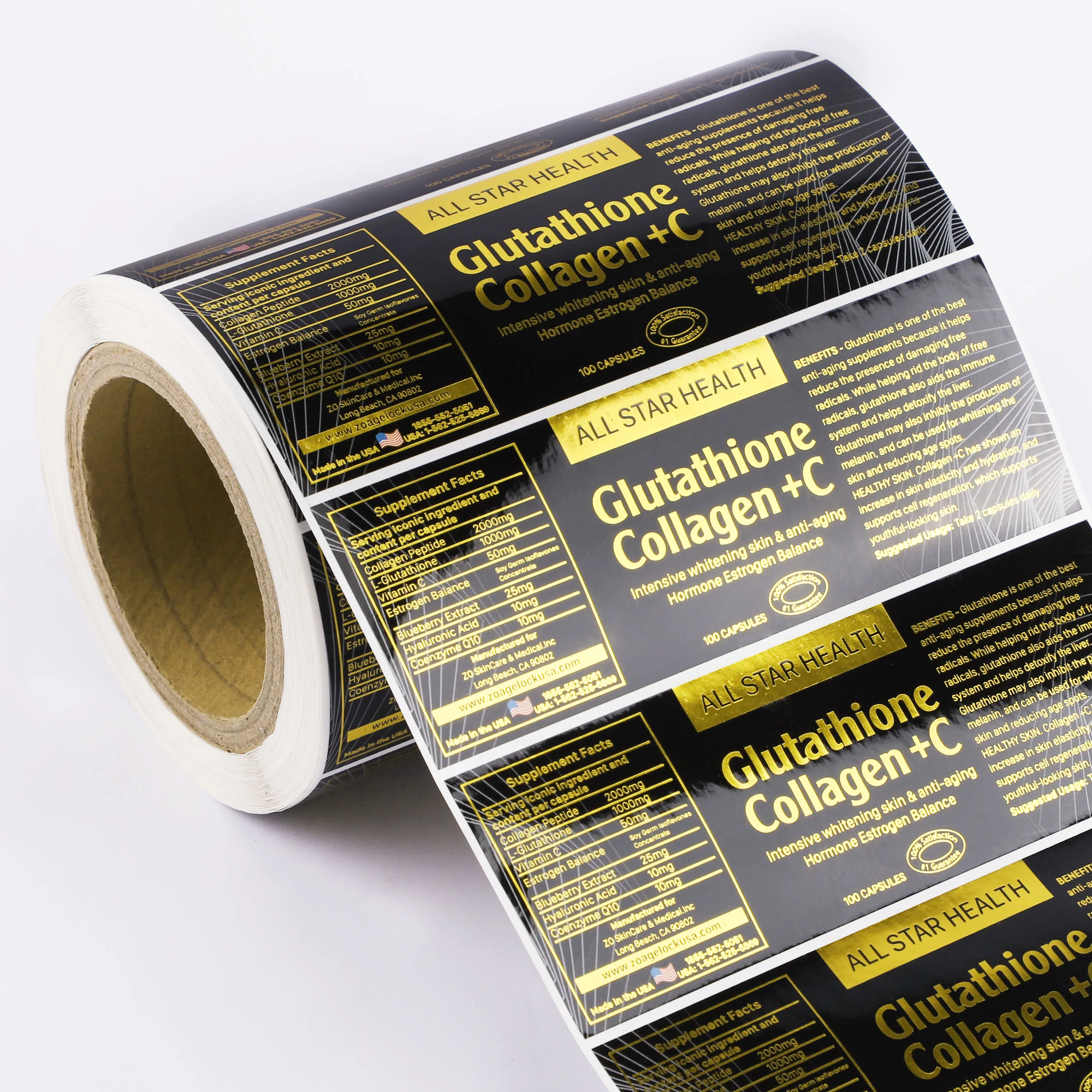 Custom Printing Medicine Label Private Bottle Clear Logo Pharmacy Sticker Roll Product Stickers Medical Pill Bottle Labels