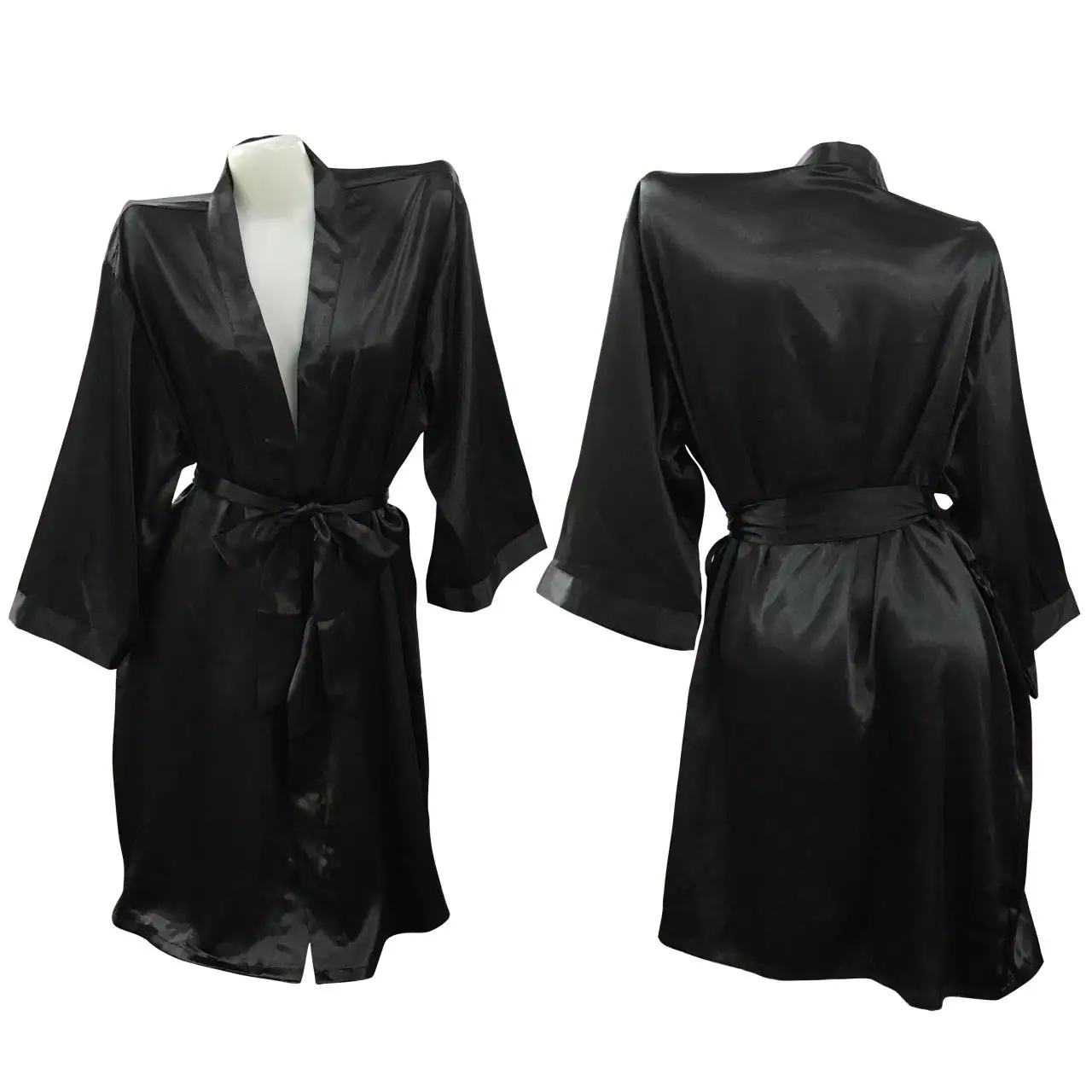 High Quality luxury Homewear Sleep Pajama personalized mulberry robes Custom wholesale silk satin robe sexy for Women