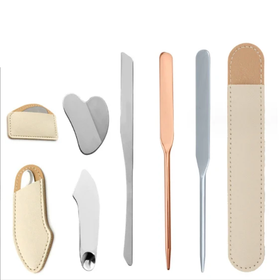 304 Stainless Steel Cosmetic Makeup Foundation Mixing Polished Stainless Steel Spatula