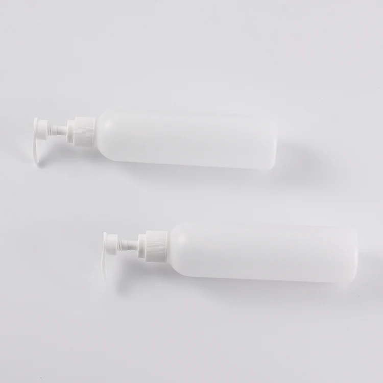 8oz 12oz plastic round shoulder  HDPE Cosmetics Packaging Wax Container shampoo and conditioner bottle Pump Bottle