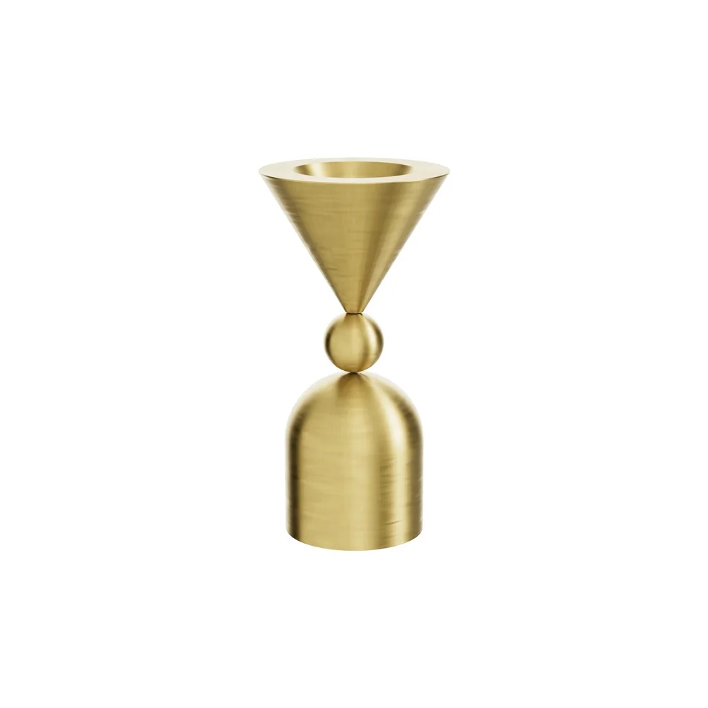 Maxery Creative New Design Metal Brass Candle holders, Lanterns and Candle jars Set for wedding, dinner, table decor