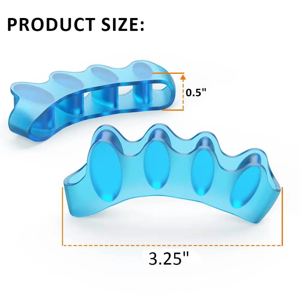 Silicone gel big toe straightener spacers pedicure hallux valgus bunion corrector toe spreaders spacers toe separators for feet