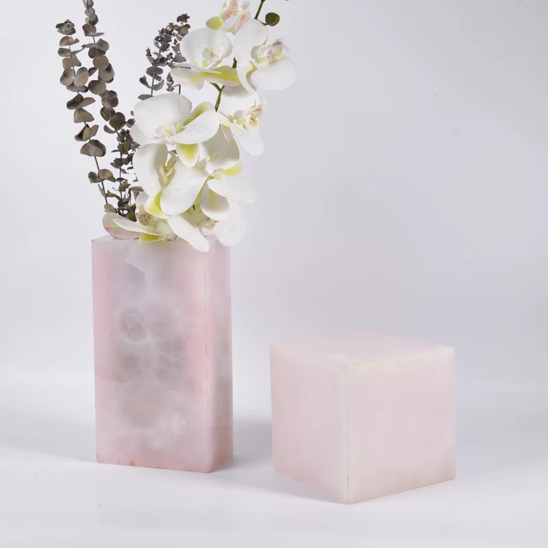 wholesale Neo Chinese Creative  Marble Vase Flower Pot Home Decorative Marble Tray home flower vase