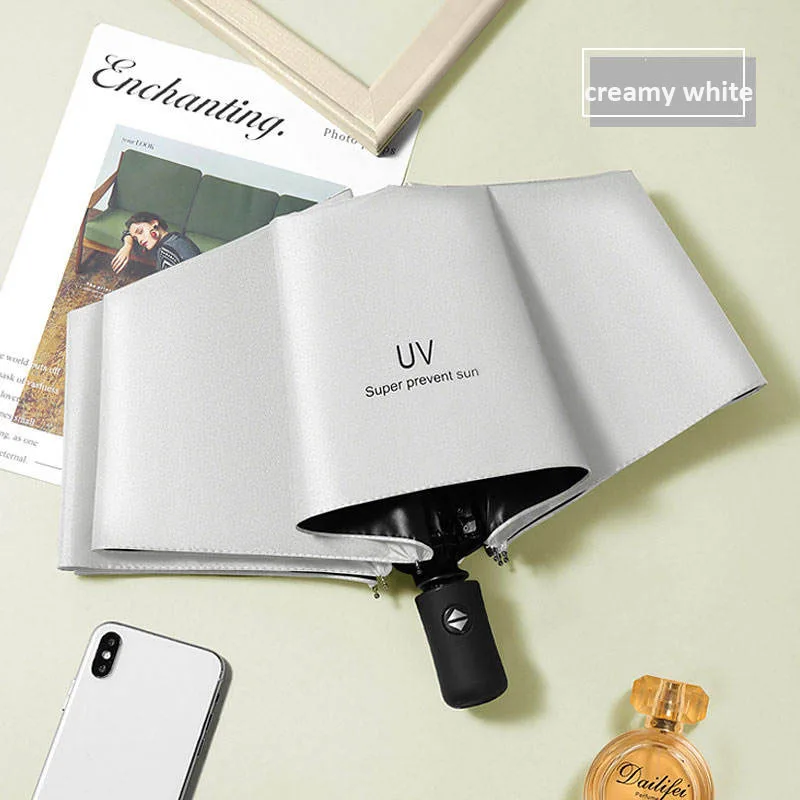 21 Inch Vinyl UV High Quality Custom Logo Folding And Portable Umbrella Advertising Printing Windproof Travel Umbrella