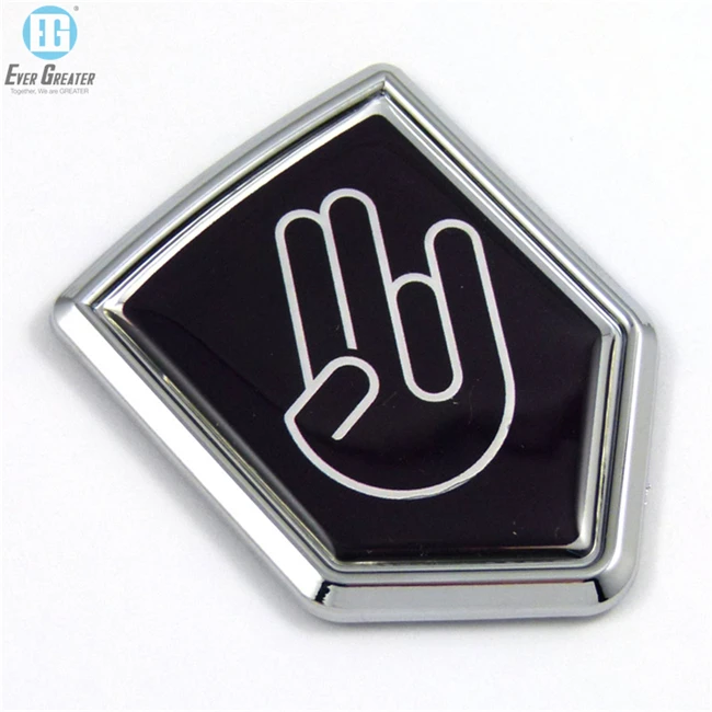 Customized ABS Car Badges Embossed Metal Sticker Car Chrome Emblems
