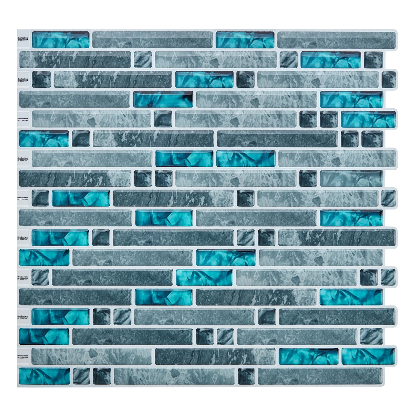 
2021 Hot Dropshipping products 10.5X10 Inch 3D Self Adhesive DIY Mosaic Marble Kitchen Peel and Stick Backsplash tiles sticker 