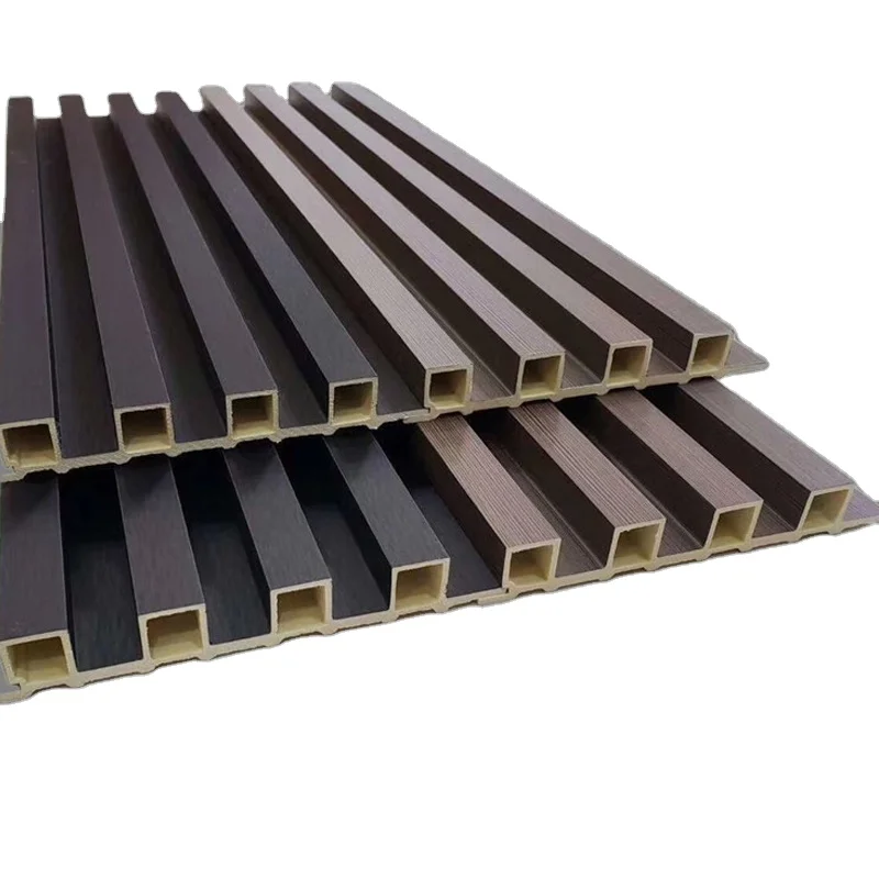 natural oak sustainably sourced easy to install tiles WPC wooden plastic board wall panels for interior decoration