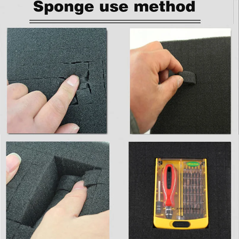 Friendly material Easy cutting pre-cut sponge for product