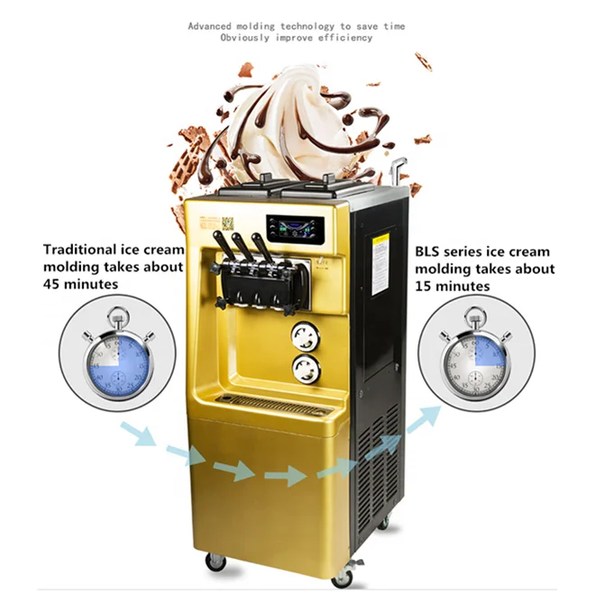 23 years factory 2022 High quality food hygiene standards softy ice cream machine price