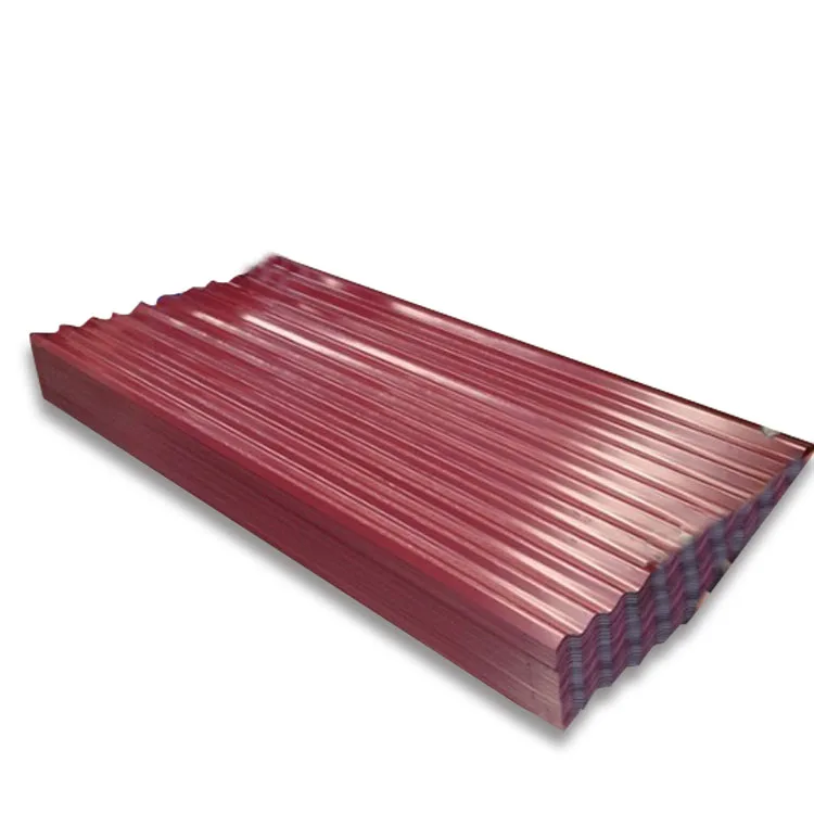 Color Prepainted PVC film Galvanized Steel Zinc coating Wavy Corrugated Steel Sheet for roofing sheet for building