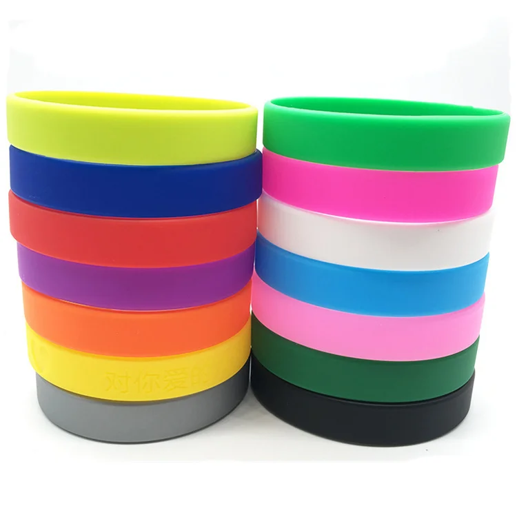 Silicone rubber bracelet, hot silicone wristband, colorful hand silicone bracelet