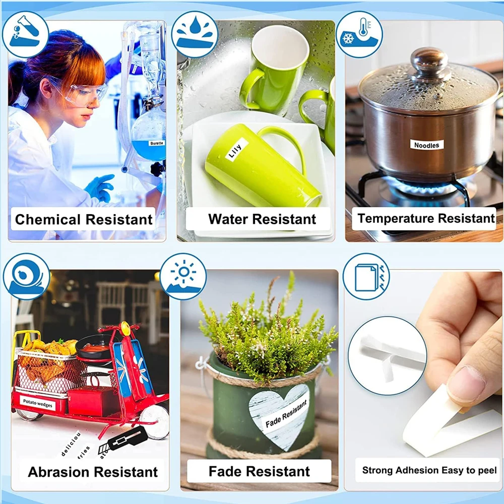 OEM Fluorescent Label Tapes Black on Yellow 6mm Typewriter Ribbon TZe-C11 Compatible with Brother Label Printer