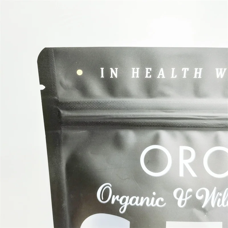 Factory custom print mylar  packaging stand up zipper bag for sea moss pouch