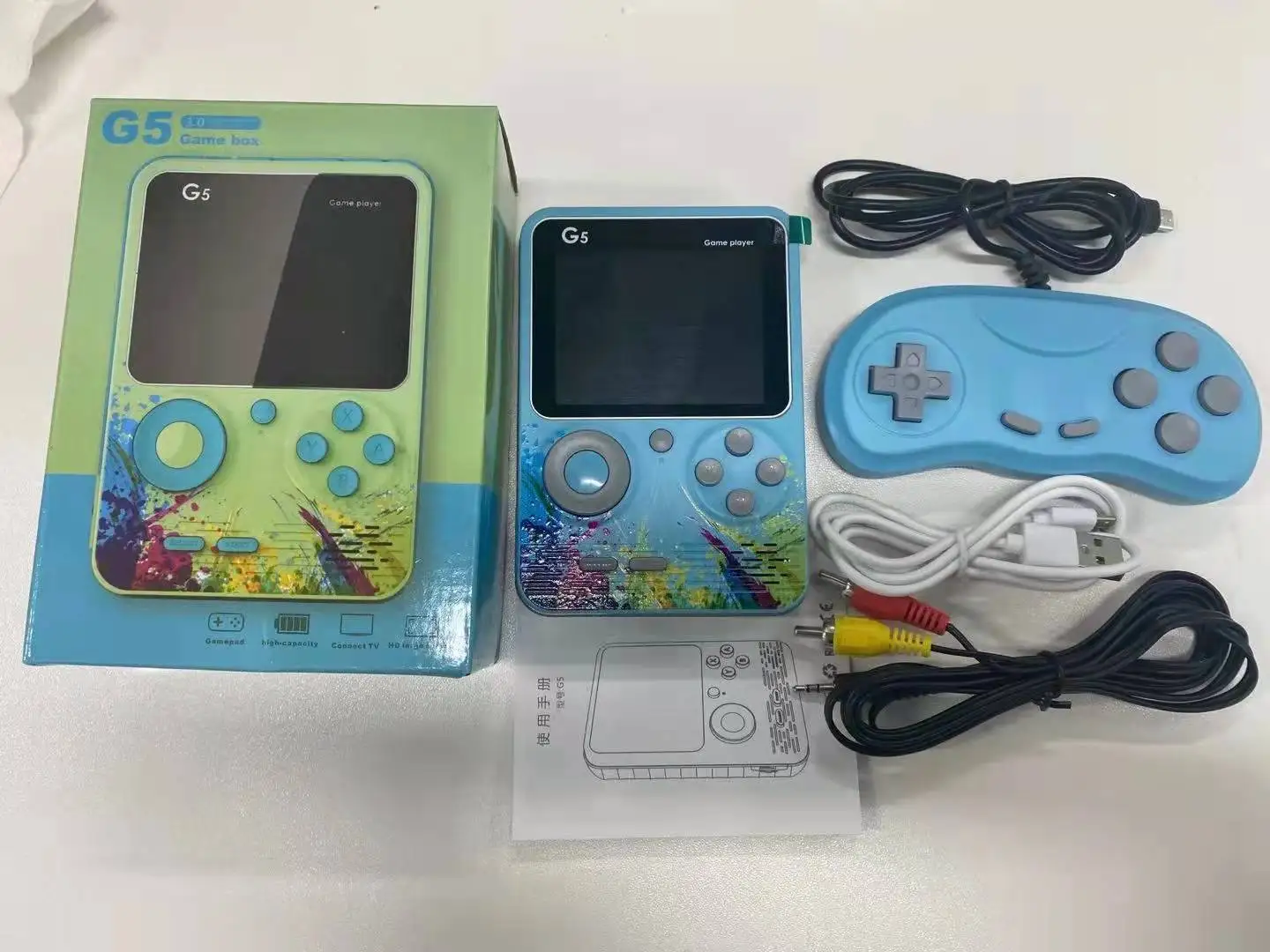 Игровая мини-консоль G5S в стиле ретро с цветным экраном 3 0 дюйма портативная игровая консоль со встроенными 500 + играми 2 игрока поддержка