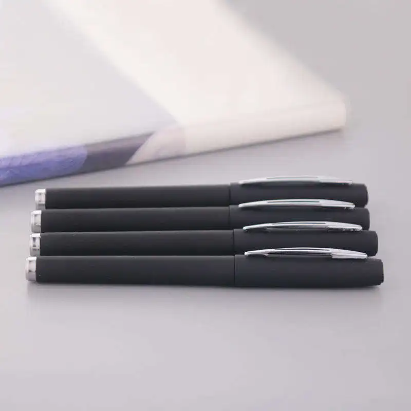 Hannuo Factory High Quality Nursing School Soft Kids Portable Office Writing Black Gel Black Pen for Promotional Gifts