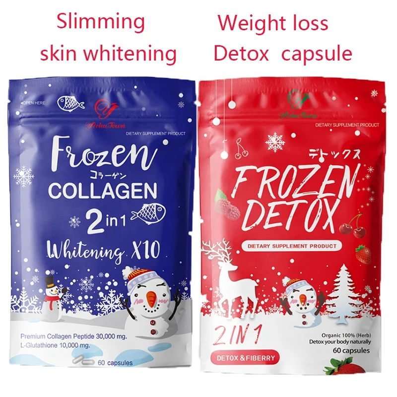 Detox Sliming Appetite lose Control diet Pills 2 in 1 fast and strong slim frozen detox capsules for weight product