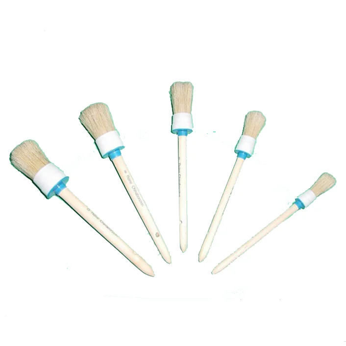 White Bristle Round Painting Brush For Building Material Hand Tool