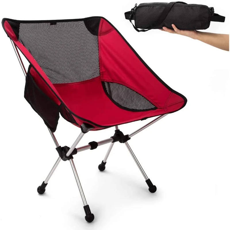 Custom logo Outdoor Portable Lightweight Pocket Fishing Chair Folding Camping Chair
