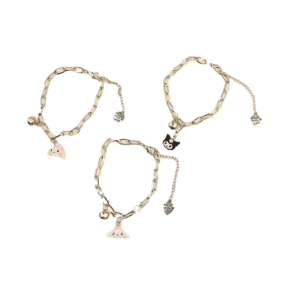 Cute Cartoon Bell Adjustable Bestie Couple Bracelet