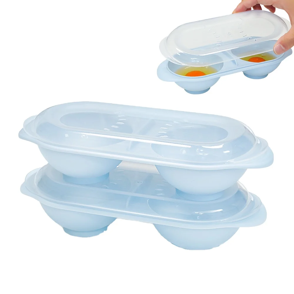 Masthome Safety And Health Microwaveable Food Container Safe Egg Poacher Set Plastic Microwavable Lunch Box