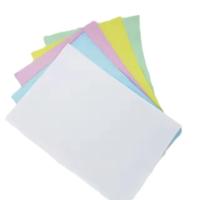 A Grade NCR Multi Color Carbonless 8 1/2 x 11 in 21.3 lb Bond Precollated 2 3 4 Part Sheet Copy Paper for Laser Ink Jet Printer