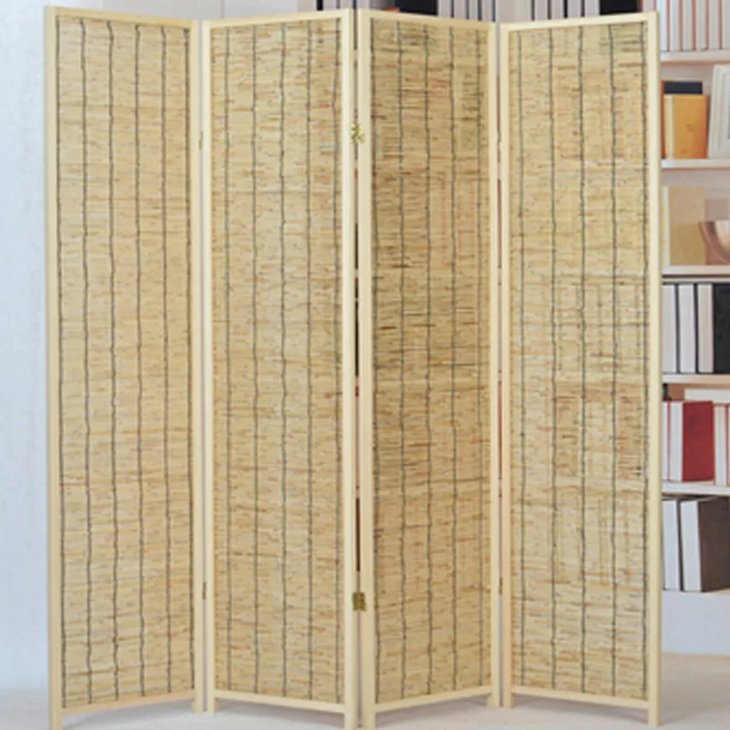 Movable Wooden Folding Screen for Living Room Foyer or Hotel Floor to Ceiling Room Divider Partition