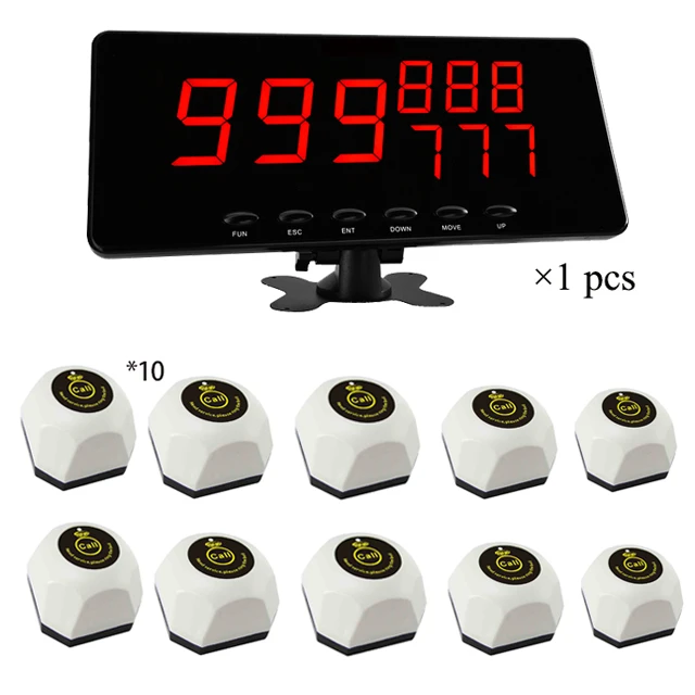 Newest wireless queue number calling system 433MHZ waterproof call button