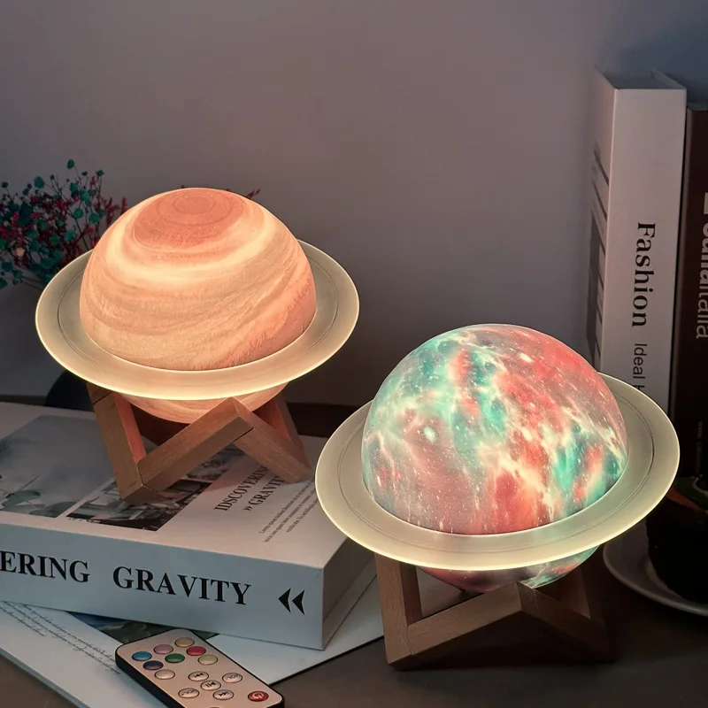 Saturn Speaker Box Color Cool Subwoofer Light Ball Speakers Bluetooth Saturn Lamp Ambient Light Speaker Gifts For Friends