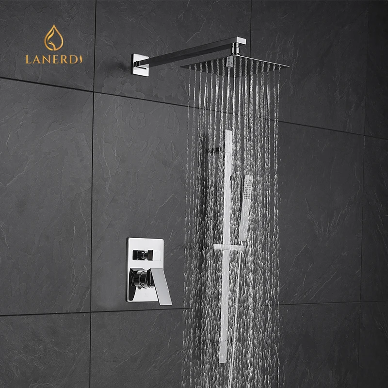 wholesale sanitary ware bathroom bath hand held rain brass shower head faucet sliding bar complete set