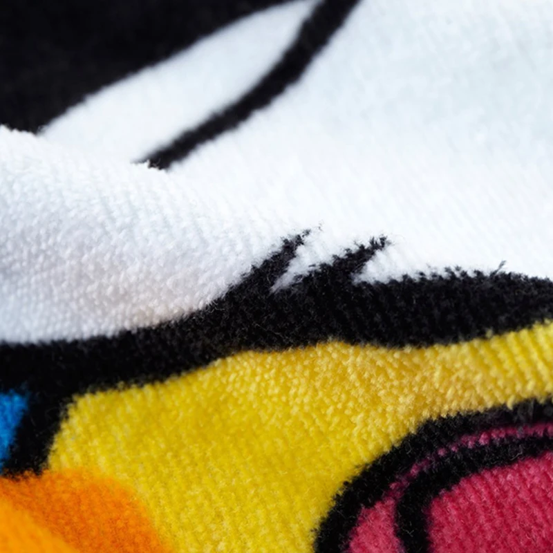 kids cartoon towel microfiber printed beach towel with logo custom print