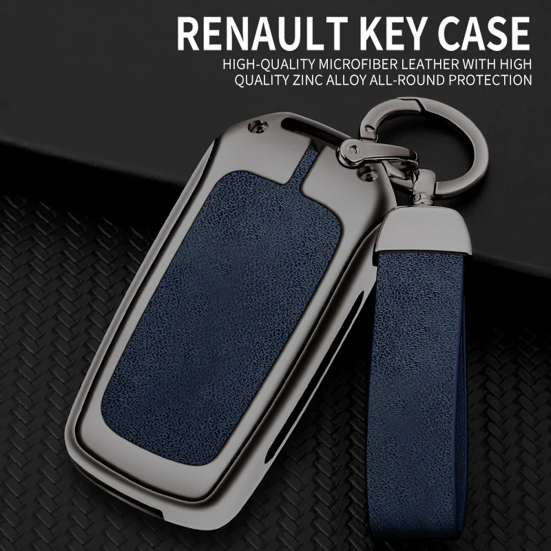 Smart Zinc Alloy Car Logo Key Case For Renault Kadjar Captur Symbol Koleos Megane 2017 2018 2019 2020 2021 Cover Accessories