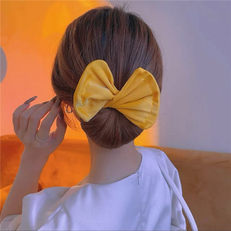 Magic flexible Twist Clip Lazy Coil Hair Bow Head Coil Hair Artifact Korean Printed Hair tie Accessories