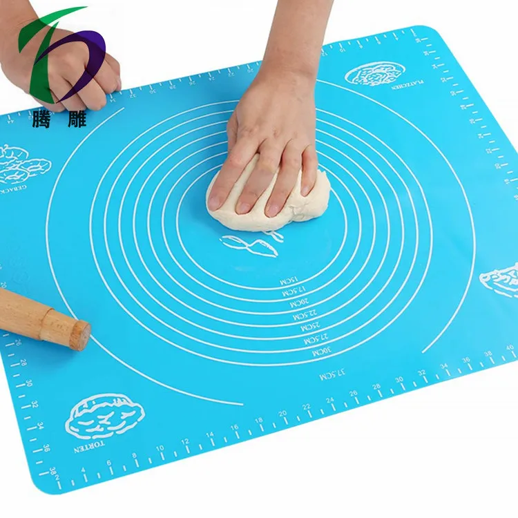 Силиконовый антипригарный кондитерский коврик для раскатки теста с измерениями