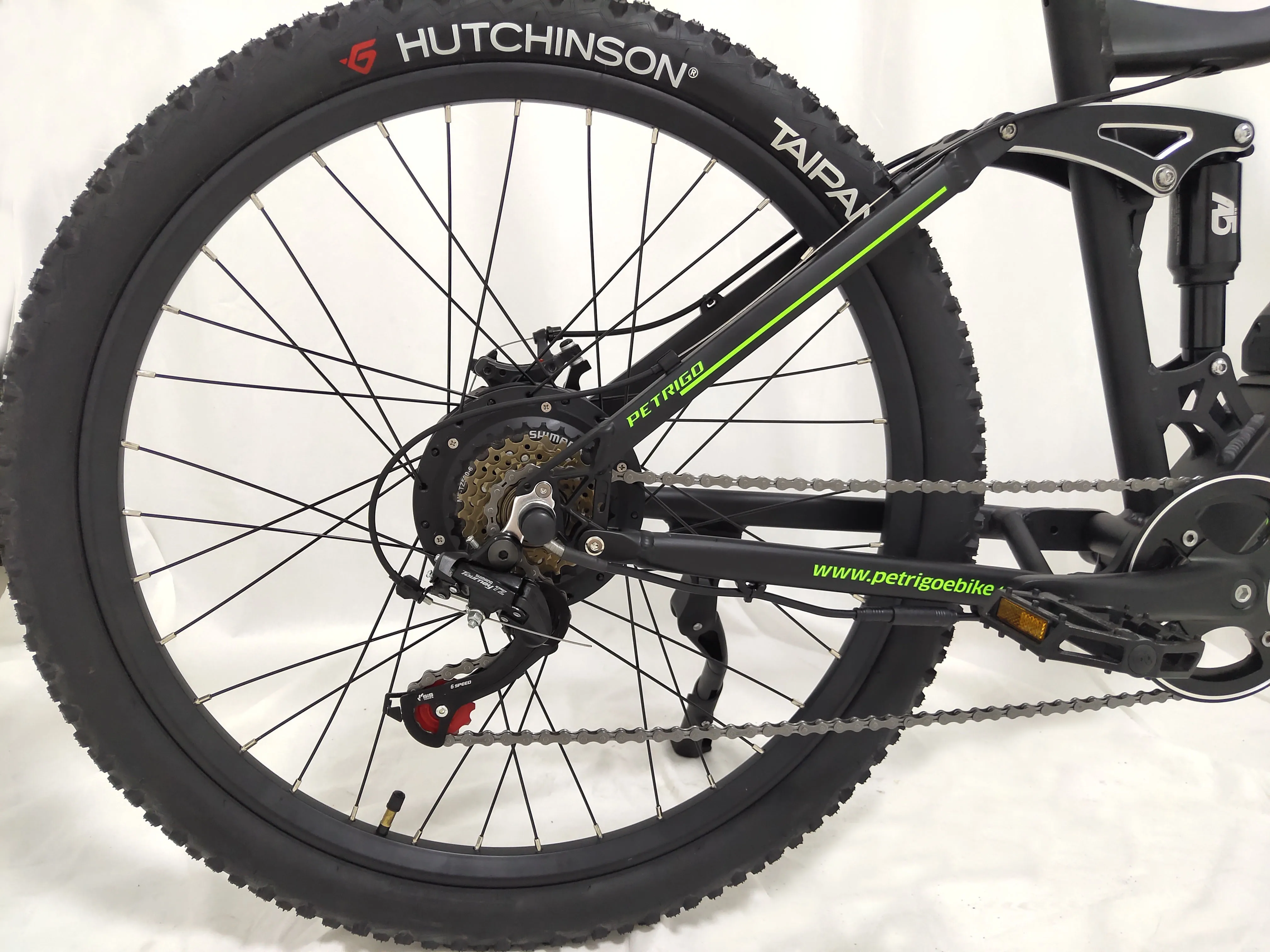 PETRIGO 26 inch Commuting Electric Bicycle Bike Cruiser Electric Bike Full Suspension Fat Tire Electric Bike