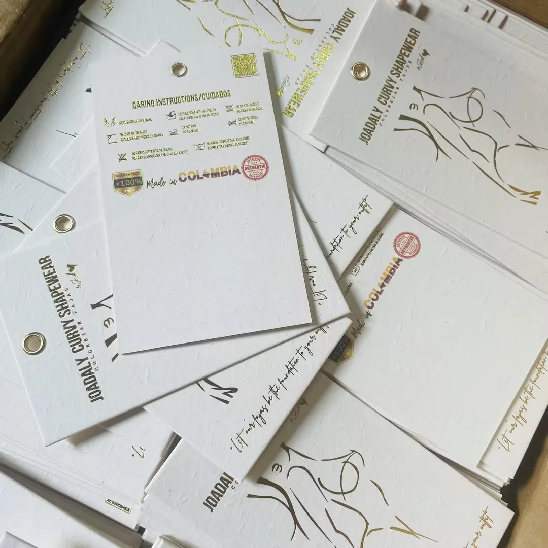 Hot Sales Custom Printed Logo Luxury Hanging Labels Logo Price Tags Clothing hang tag