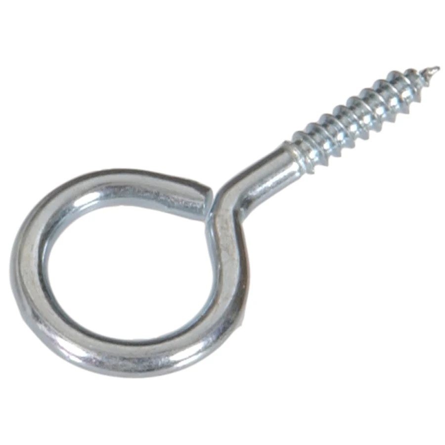 YH Screw Eyes Stainless Steel Zinc Brass Metal Bent Wire Eye Hooks Self Tapping Screw with Lag Thread