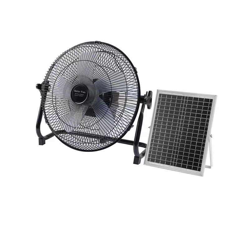 new arrival 12 Inch Solar Panel Powered Fan 2 in 1 Solar Panel Powered  AC Charger  Fan 15W 9V Portable Solar Panel Exhaust