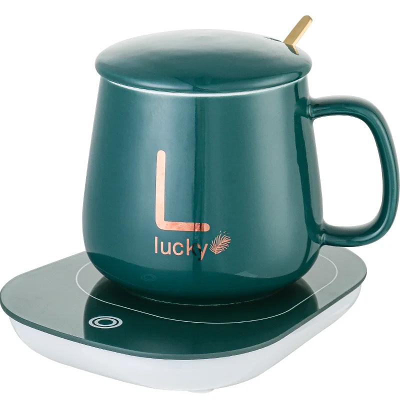 GOOD LIFE Customised logo 55 degree thermostatic mug gift set automatic heating smart mug