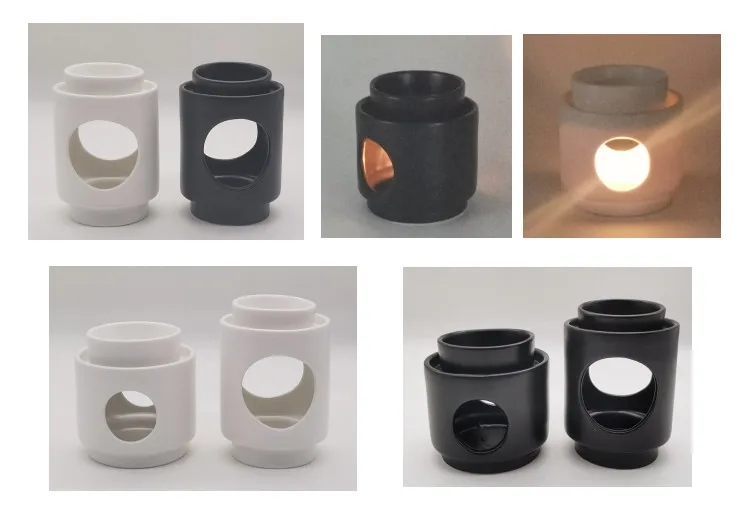 Wholesale ceramic oil and wax burner ceramic candle container wholesale ceramic candle jars