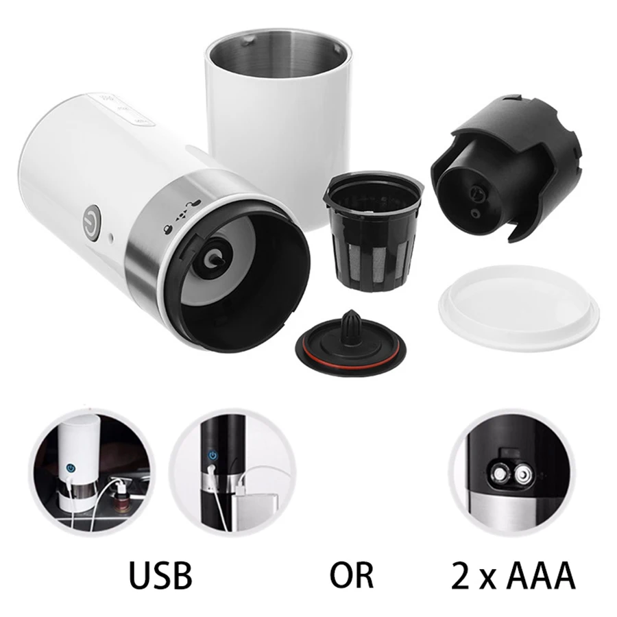 Portable Outdoor Personal Mini Brew drip K Cup Capsules Single Cup Coffee Machine For Electric Coffee Maker