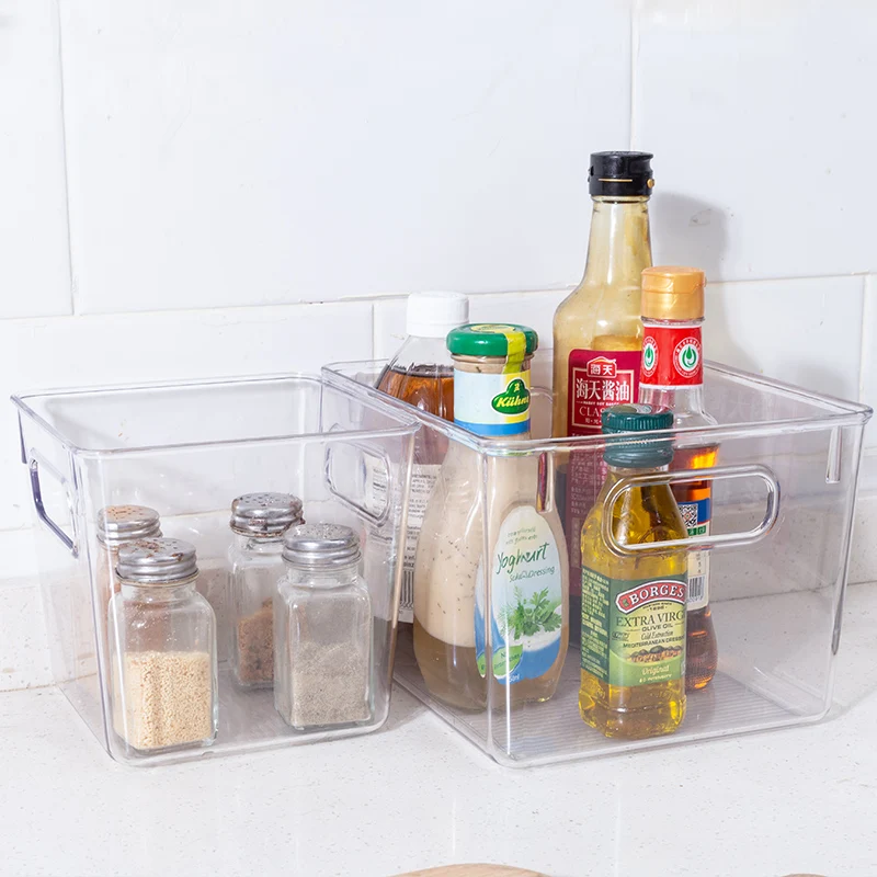 Custom Wholesale Refrigerator Organizer Bins Space Saver Storage Container Organizer Food Container Rectangle Plastic,pet Modern