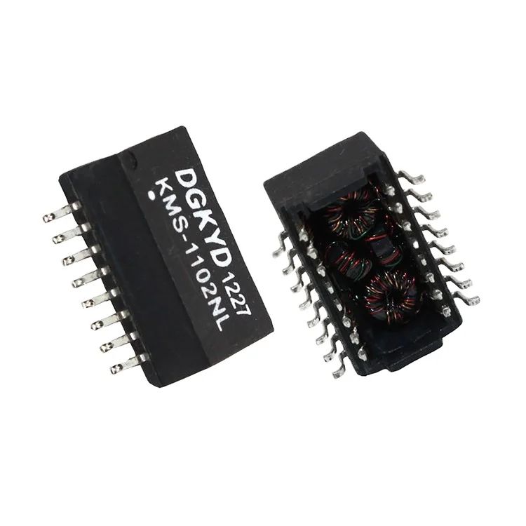 Customized Safety 1500V AC Isolated Transformers SMD 16 PIN 100BASE Filter