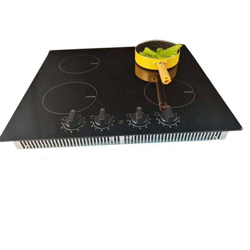 Manufacture OEM 4 Burner Induction Hob With Knob Control Inverter Stove