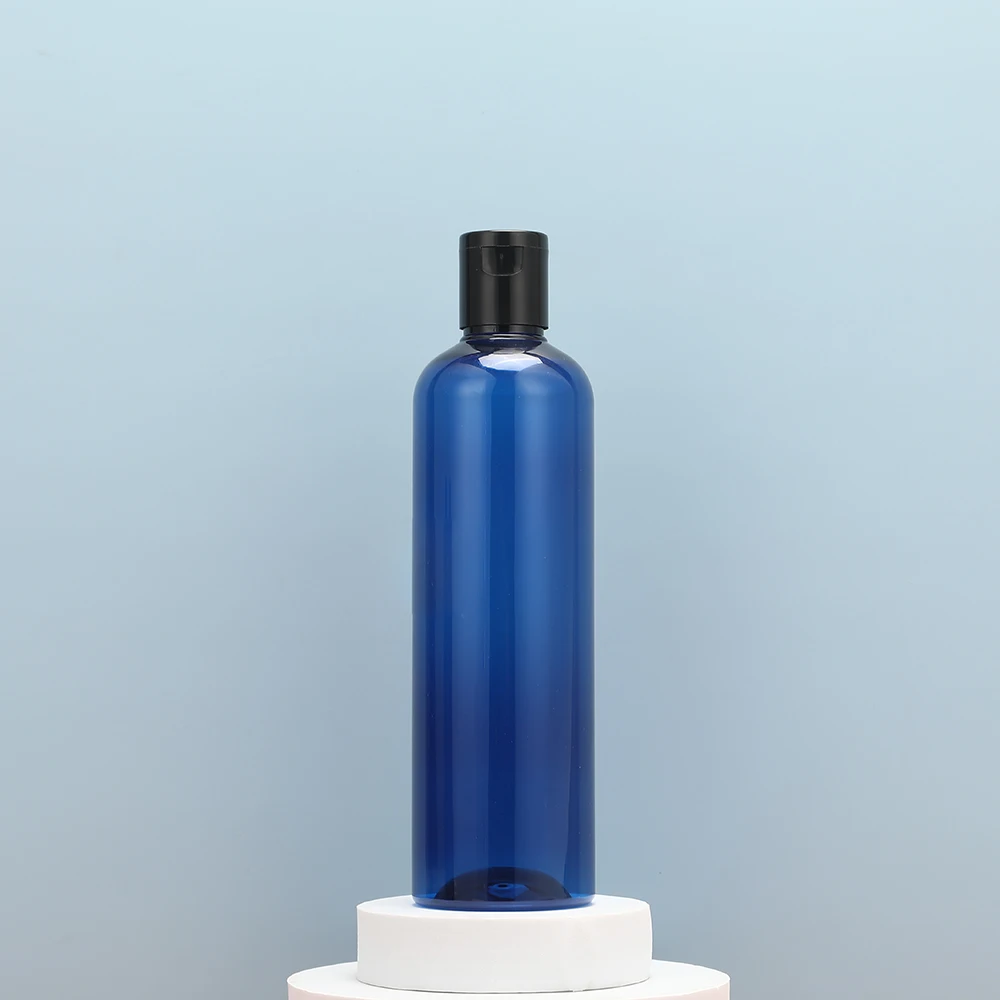 Customized color PET Shampoo Hand Face Body Wash Lotion Pump Plastic Round Bottles 120ml 200ml 250ml 500ml Skin Care Packaging