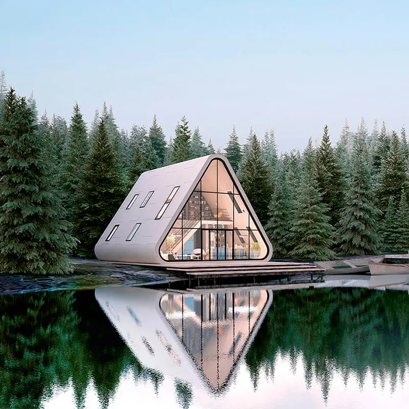 Современный модный сборный дом для небольшого курортного сада студия каркасный домик передвижной роскошные дома от китайского поставщика