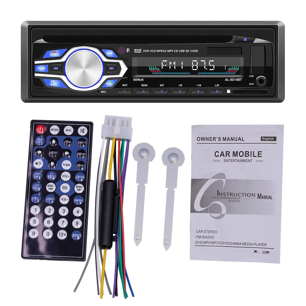 Bestree hot sale real car DVD player with BT USB charging car stereo dvd player AUX in car audio stereo
