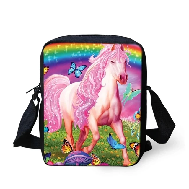 2022 Fashion Design Unicorn Print Diagonal Bag Shopping Travel Shoulder Diagonal Kid jelly Fantasy Mini Cross-body Shoulder Bag