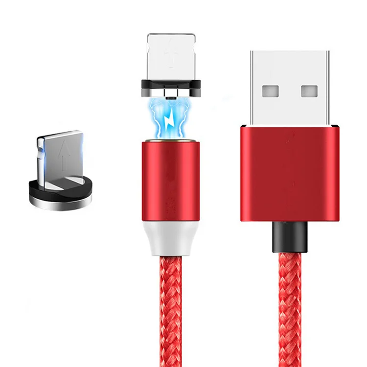 Лидер продаж на Amazon, светодиодный магнитный USB-кабель 3 в 1, используемый для микро-устройств IOS Type C
