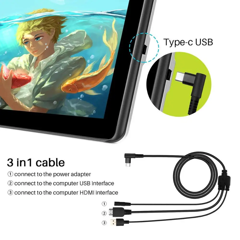  Планшет для рисования Huion Kamvas Pro 16 Premium 15 6 дюймов