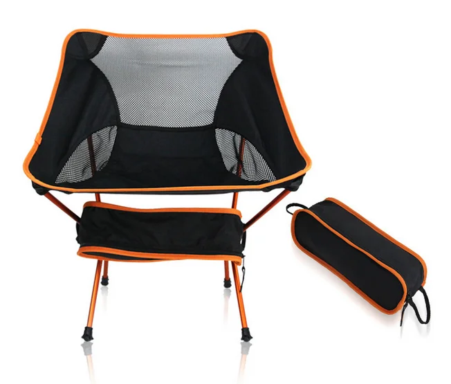 
Portable Camping Chair with Adjustable Height Compact Ultralight Folding Backpacking Quad Chairs with Carry Bag 
